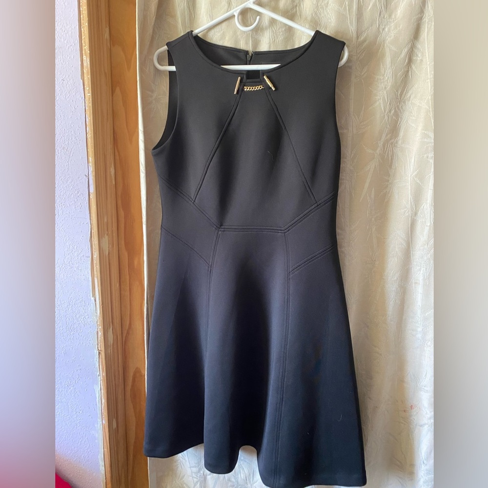 Ivanka trump black and gold dress